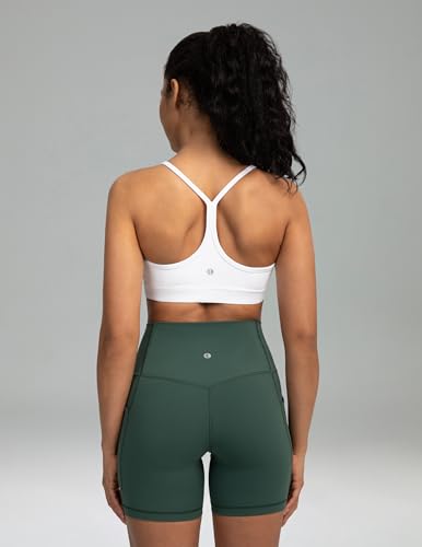 Image of Colorfulkoala Women's Dreamlux Y Back Sports Bra Low Impact Padded Workout Top with Built in Bra A-C Cups