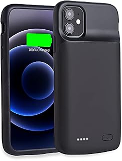 HYZJA Battery case for iPhone 11, 5000mAh Slim Extended Charging Case for iPhone 11 Rechargeable Portable Power Bank Charger Case Black