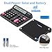 Desktop Calculator with Extra Large 5-Inch LCD Display, 12-Digit Two Way Power Solar & Battery Office Calculator with Big Buttons for Business, Accounting & Home Use(Black)