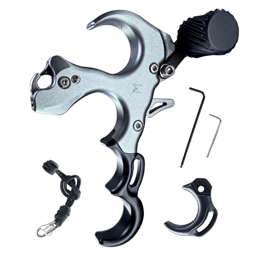 Xxiaojun Compound Bow Aid Releaser With Wrist Straps And Adjustment Tool,Archery Release Aids With 3&4 Thumb Release Adjustable,Aluminum Alloy Aids.For Left And Right Handers. cover