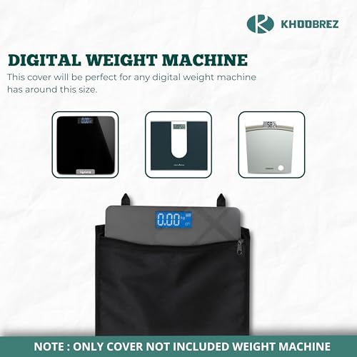 Image of KHOOBREZ Digital Weight Machine Cloth Cover Dust and Waterproof Washable for Major Brand A Weighing Scale D-WM(Black)