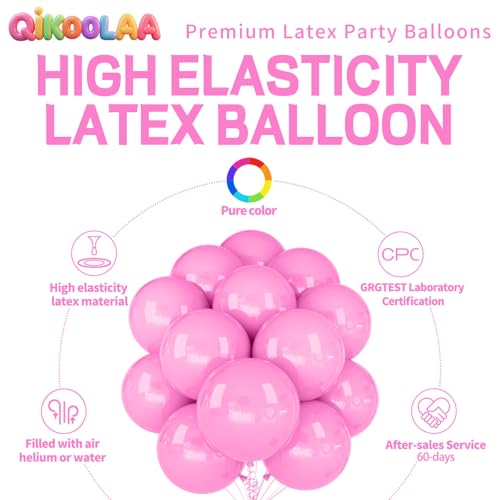 Image of 32Pcs Pink Big Balloons 18 Inch, Round Large Latex Party Balloons for Birthday Wedding Decorations. (pink)