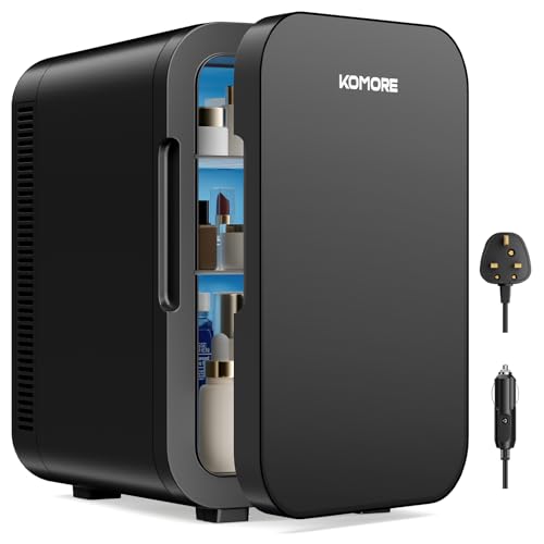KOMORE Mini Fridge 18L Portable Small Fridge Cooler & Warmer Black