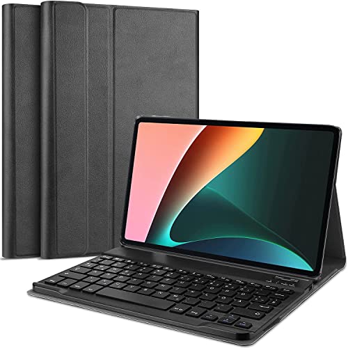 Image of HOM 3 Fold Wireless Bluetooth Keyboard with Detachable Tablet Case Cover for Xiaomi Mi Pad 5 11 inch Tablet (Will Not Fit Xiaomi Pad 6) - Black