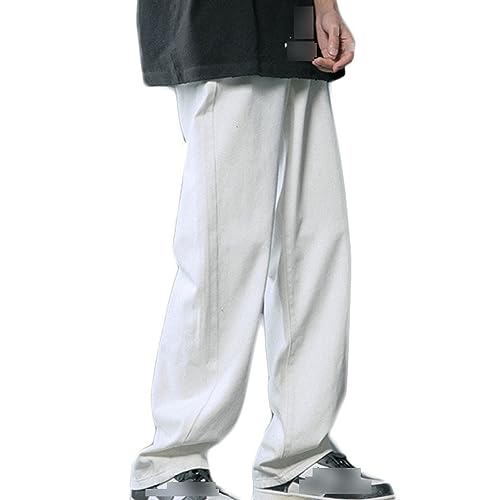 Jeans Casual Ample pour Homme Fin des Pantalons Trop Serrés