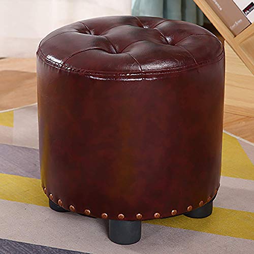 Pouf tricoté en coton gris 50x50x40cm pour tabouret de sol tressé
