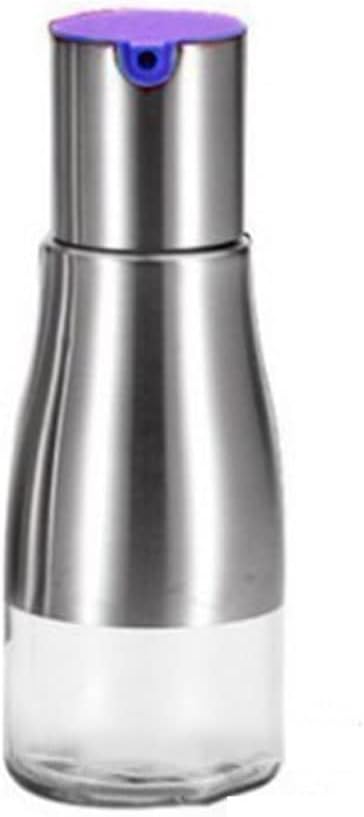 Stainless Steel Glass Oil Pot Leakproof Bottle Practical Soy Sauce Vinegar Kitchen Seasoning Juice Storage(Gray)