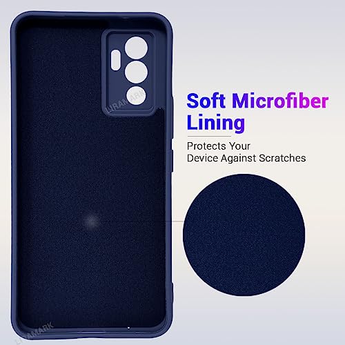 Image of LIRAMARK Silicone Soft Back Cover Case for Vivo V23e 5G / Vivo S10e 5G / Vivo Y75 4G (Silicone Blue)