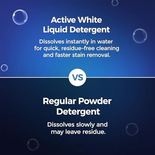 Image of Active White Liquid Detergent - 5L Mega Pack | Lavender Fragrance | Front Load & Top Load Machine Wash & Bucket Wash Expert | Powerful Stain Removal | Gentle on Clothes | Value Family Refill Pack