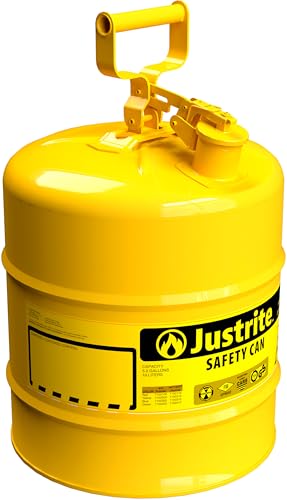 Justrite 5 Gallon Type I Yellow Safety Can for Diesel...