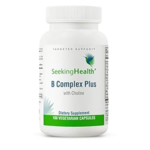 Seeking Health B Complex Plus, Vitamin B12, Riboflavin, Methylfolate, Choline, Methylated Vitamin B Complex for MTHFR…