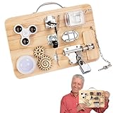 Engaging Busy Board for Elderly - Fidget Board for Dementia Patients, Sensory Activities for Alzheimer's Seniors, Dementia Products for Elderly to Ease Anxiety & Aid Memory Care
