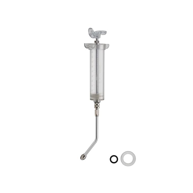 Jeringa de 50 ml con boquilla de empapado, dosis ajustable, desmontable, para ganado, pájaros, gatos, perros