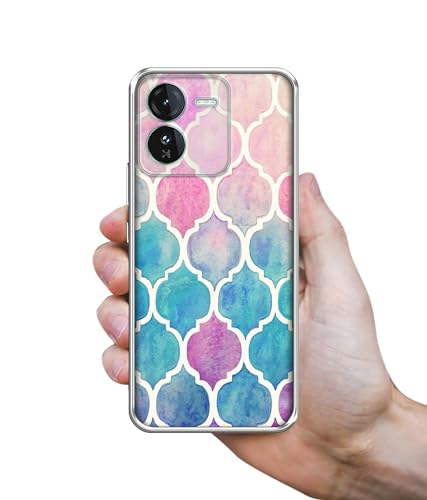 Image of Casotec Patterns Art Design Printed Silicon Soft TPU Back Case Cover for iQOO Z9 5G
