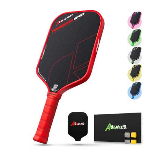 Aokmseid Sport AKS Performance Series Pickleball Paddle USAP Approved, Red