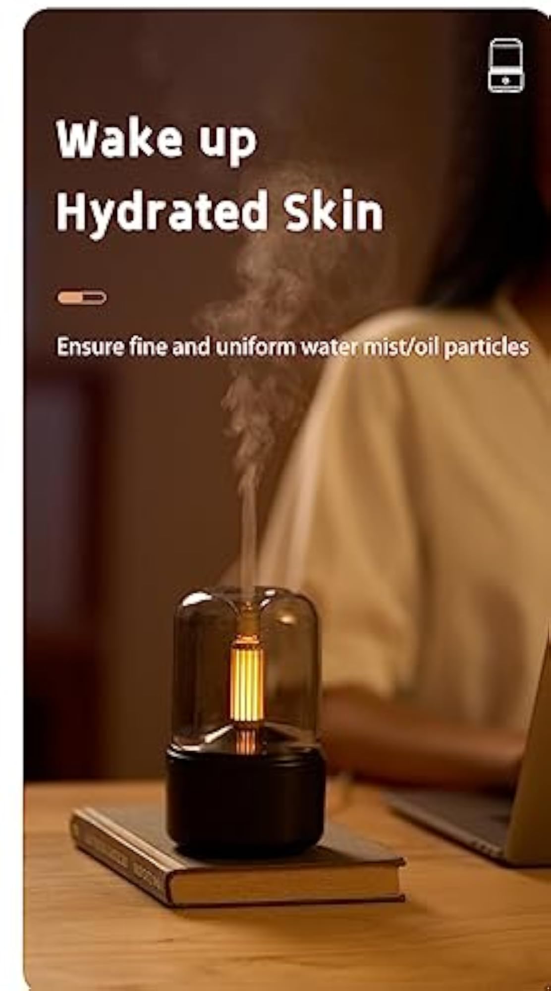 2 in 1 Table Lamp and Air Humidifier, Aromatherapy Diffuser