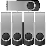 Kepmem 5 Piezas 8GB Pen Drive Plata Memoria Externa USB 2.0 Portátil Metal Llave USB Regalo