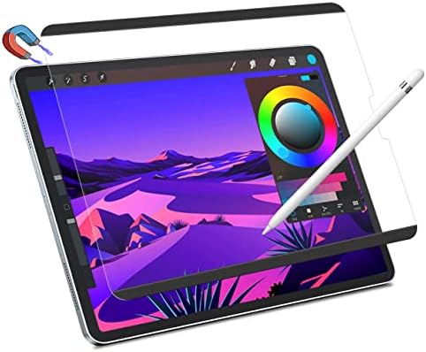 STARY Like Paper Screen Protector for iPad Pro 12.9 Inch (2022/2021/2020/2018), Magnetic Removable Screen Protector iPad Pro 12.9 6th/5th/4th/3rd Generation Matte Film Anti Glare for Drawing Reusable