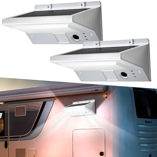 COXSENI Solar RV Porch Lights 2 Pack, Motion Sensor, IP65