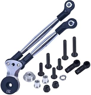 Aluminum Hi-Torque Servo Saver 25T with Aluminum Tie Rod for Tamiya 1/12 RC Lunch Box - Silver