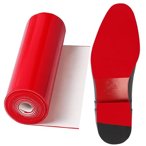 Image of Red Bottom Shoe Protector for Louboutin Heels (5x39in) | Self-Adhesive Anti-Slip Sole Guard Pads, Protect Louboutin Shoe Soles for Women & Men