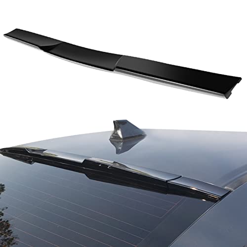 ZSPART Universal Rear Roof Spoiler ABS Fits for Most Cars Rear Window Roof Top Spoiler Wing Glossy Carbon Look Spoiler