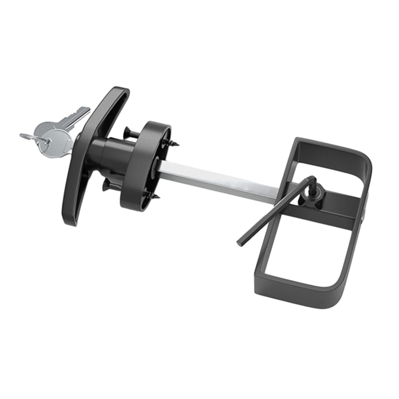 Verrou de porte de grange glissante avec verrou de poignée BESTonZON anti-frottements