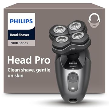 Philips Head Shaver Pro Serie 7000- Rasoio per uomo e donna, testina flessibile a 360° e lame ComfortCut per una rasatura pulita e delicata sulla pelle, modello HS7980/15