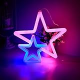 Led Heart Neon Signs, Star Neon Signs - Heart Lights for Bedroom with Double Sided | Room Decor for Teen Girls, Heart Lights for - Image 2