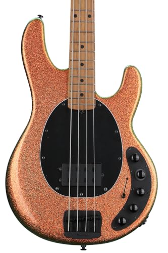 Ernie Ball Music Man DarkRay Bass Guitar - Gold Bar with Maple Fingerboard