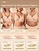 Vertvie 2026 Womens Wireless Jelly Bras Push Up Cup-Engineered Support Deep V Lift Bra Seamless No Underwire T-Shirt Bralette(Sand,40A)