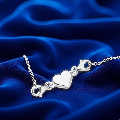 Silver Heart Double Lobster Clasp, DIY Jewelry Making Necklace Bracelet Extender, Crafts for Bracelet Necklace Clasps and Closures - Image 6