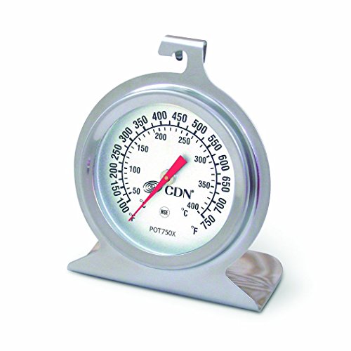 CDN High Heat Oven Thermometer 100 to 750F Ovenproof Durable 2" Dial (2-Pack)
