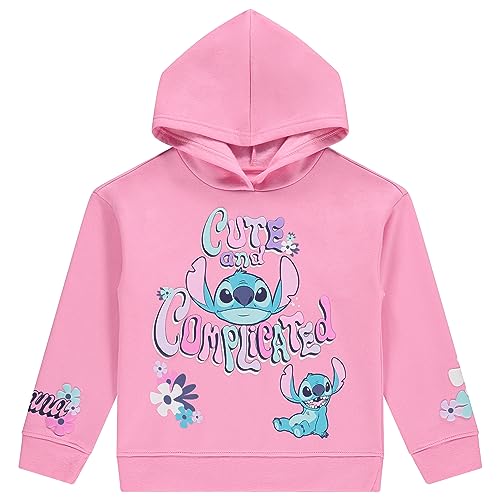 Image of Disney Girls Lilo & Stitch Clothing Set - Stitch Sweatshirt Hoodie and Jogger - 2-Piece Outfit Set - Sizes 4-16