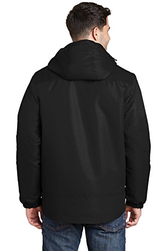 Port Authority Vortex Waterproof 3-in-1 Jacket. J332, Black/Black, L2