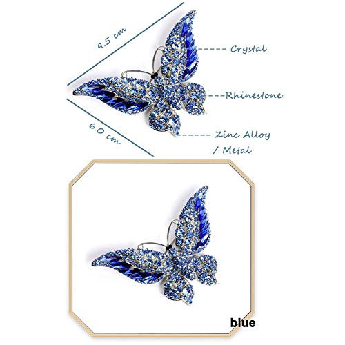 Image of Variety Styles Butterfly Brooch - Multi-Color Rhinestone Crystal Brooch Pin Cute Butterfly Shape Corsages Brooches Decoration Gift for Women