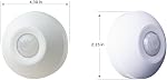 Leviton Ceiling Mount Self-Contained Occupancy Sensor, 1000W INC 1000VA FL, 120VAC 60Hz, PIR, 360 Degree, 530 Square Feet Coverage, ODC0S-I1W, White