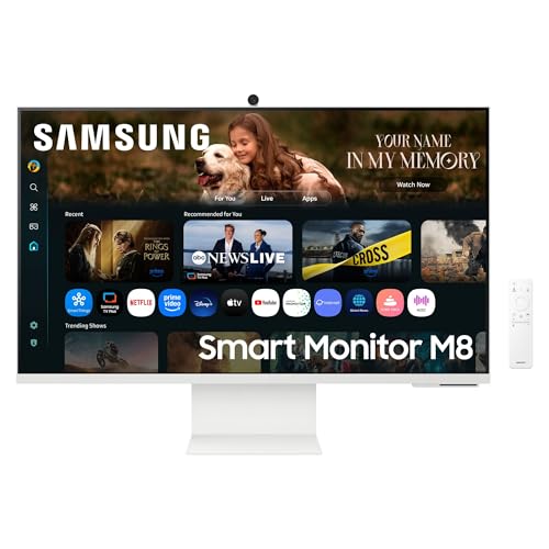 Samsung Moniteur M8 M80F (2025) 32' VA 4K UHD 60Hz Webcam Blanc