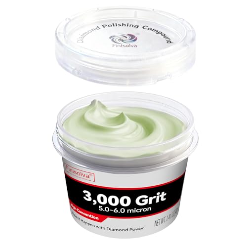 1.41 oz (40g) Diamond Polishing Compound with Genuine 30% Concentration of Diamond Powder 3,000 Grit 5-6 Microns Polishing Paste for Marble Glass Metal Rock Jewelry Resin Silver Chrome Gemstone