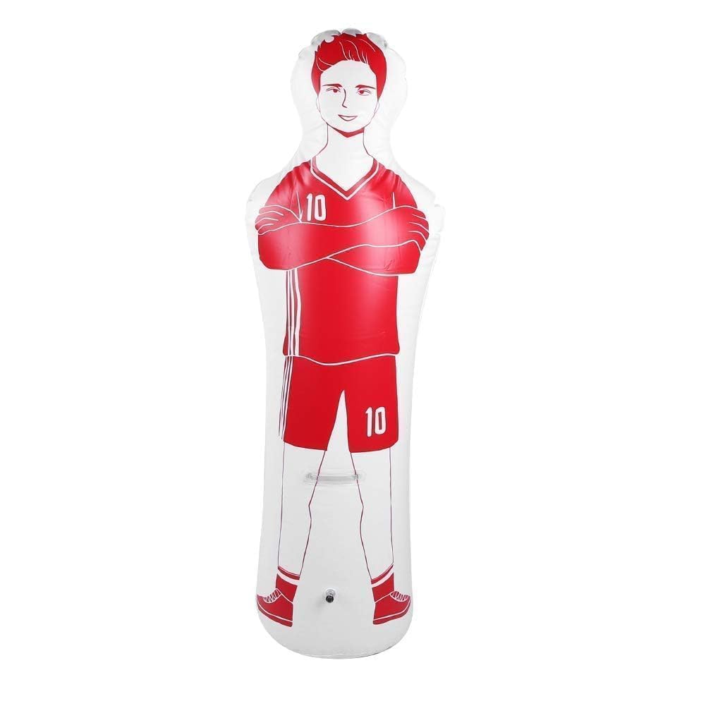 Aufblasbares Fußballtraining Dummy / Stehdummy, Standboxsack 40x160cm aus PVC für Abwehr training, Freistoß übungen und Beweglichkeits training