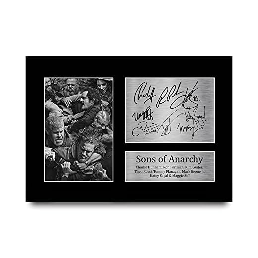 HWC Trading Sons Of Anarchy A4 Sin Marco Regalo De Visualización De Fotos De Impresión De Imagen Impresa Autógrafo Firmado Por Ventiladores De Programa De Tv
