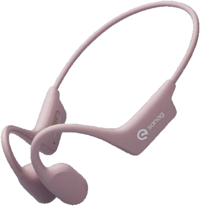 YODZ Bone Conduction Headphones Wireless Sports Headset Bluetooth 5.0 Open Ear HiFi Stereo IPX67 Waterproof Earphone Noise Reduction with Mic, for Sports and Games,Pink