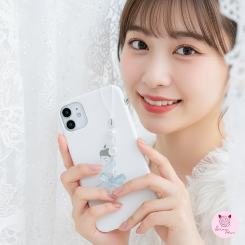 Image of SNOWY SHOP Korean Silver Bow Phone Charm - Cute Heart & Starfish Pendant | Aesthetic Korean Mobile Chain, Bag Hanging & Keychain Jewelry for Girls & Women