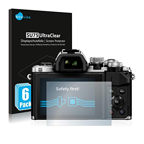 savvies Protector Pantalla Compatible con Olympus OM-D E-M10 Mark II (6 Unidades) Pelicula Ultra Transparente
