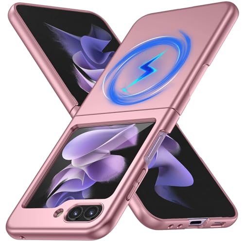 Coque magnétique Galaxy Z Flip 5 compatible charge sans fil et anti-jaunissement
