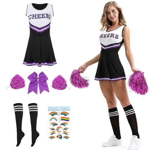 Cheerleader Kostüm Damen für Erwachsene,Cheerleading outfit,Cheerleadering Outfit,High school musical cheerleader kostüm,Cheerleader Pompoms für Verkleidung Karneval Party Cosplay Fasching Halloween Cheerleader Kostüm Damen für Erwachsene,Cheerleading outfit,Cheerleadering Outfit,High school musical cheerleader kostüm,Cheerleader Pompoms für Verkleidung Karneval Party Cosplay Fasching Halloween
