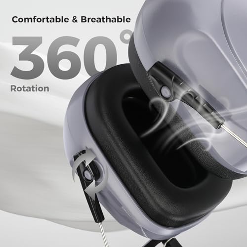 Image of ProCase Noise Reduction Ear Muffs, Sound Proof Ear Protection, NRR 28dB Noise Cancelling Headphones for Adults Kids Autism, Hearing Protection for Shooting Gun Range Mowing -Grey