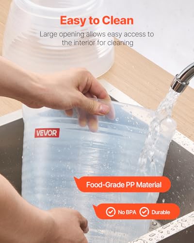Image of VEVOR Beverage Dispenser, 2.64 Gallon Drink Dispenser for Parties, Plastic Juice Dispensers with Spigot Ice Chamber, Iced Tea Lemonade Juice Water Dispensers, for Restaurants, Hotels, Parties
