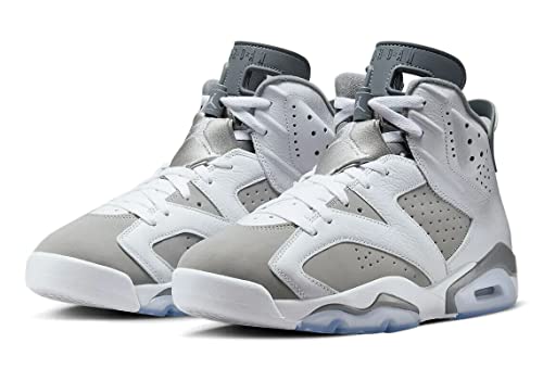 Air Jordan 6 Retro Men's Shoes Size-9 White/Medium Grey-cool Grey