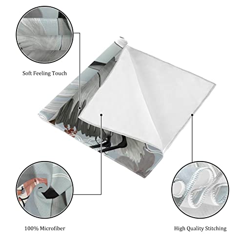 Toalla de viaje de microfibra súper absorbente Crane Nice de estilo japonés, pack de 2 piezas 4